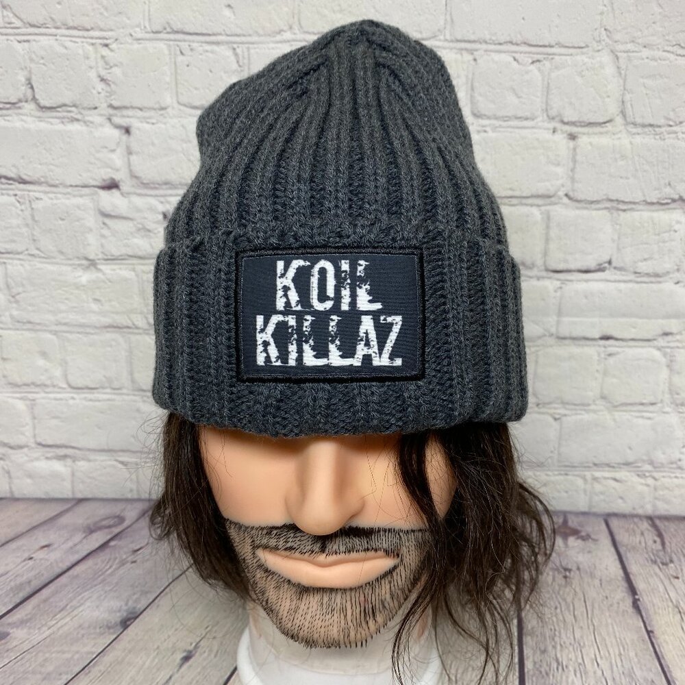Koil Killaz Beanie Knit Hat Cap Gray Cozy Warm Winter Toque